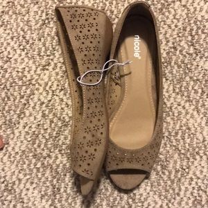 NEW Nicole Peep Toe Flats